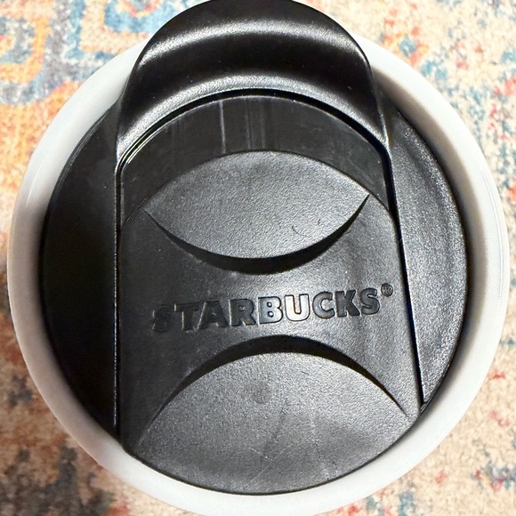 Starbucks white ceramic tumbler/mug travel cup with lid - Picture 2 of 7